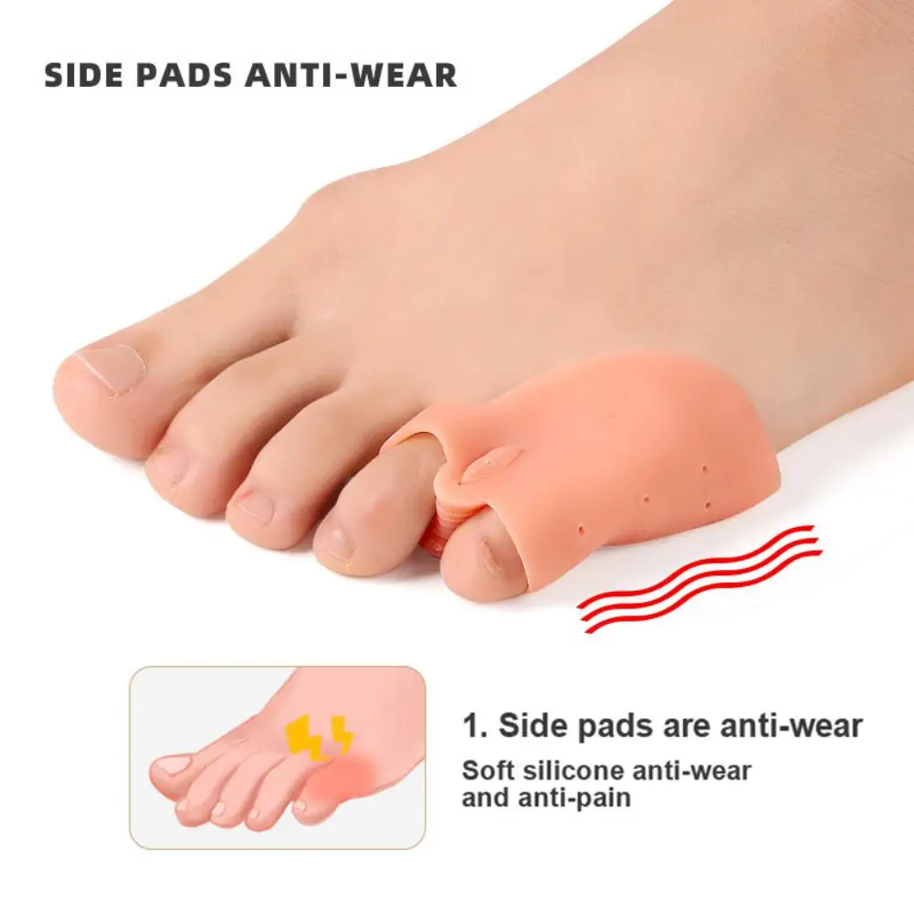 1Pair Little Toe Straightener Soft Silicone Bunion Guard Adjuster Feet Pads Relief Foot Pain Toes Separator Care Tool | Красота и
