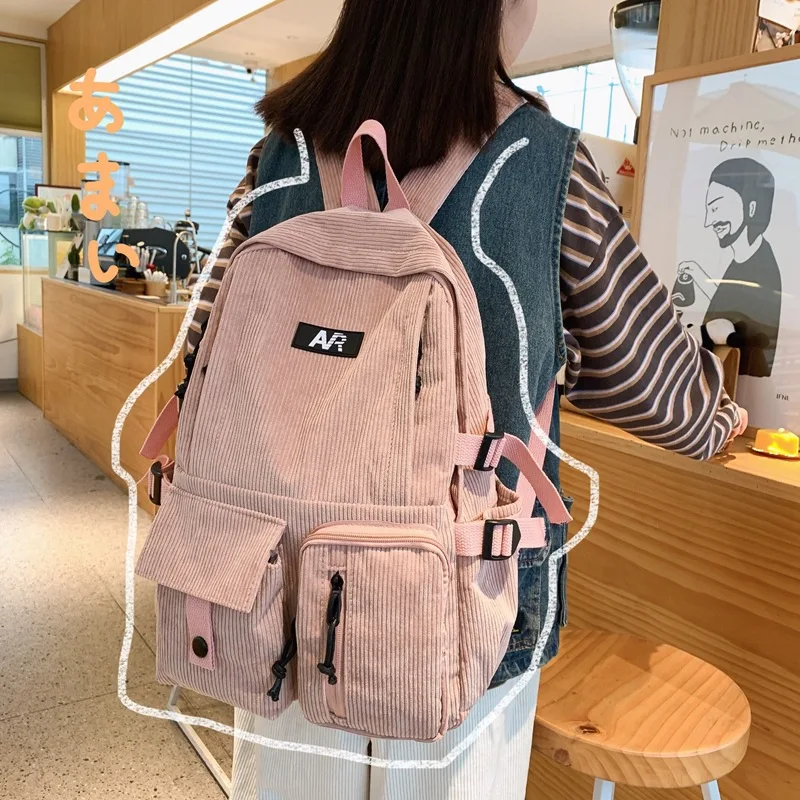 

Школьный дорожный вельветовый рюкзак для женщин Mochila Feminina Bagpack, школьные сумки для девочек-подростков, сумка-рюкзак