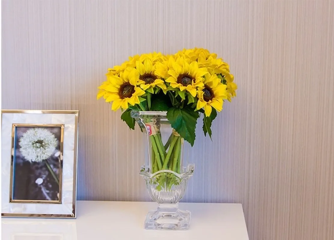 6 ручек букет Подсолнух Моделирование Цветок украшения для домашнего интерьера