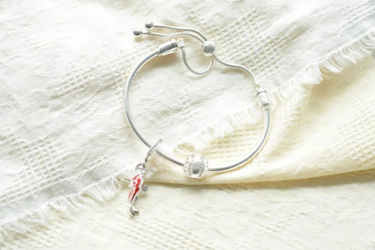 

Smuxin 925 Sterling Silver Beads Good tune Carp Dangle Charms fit Original Pandora Bracelets for Women Jewelry Making Girl Gift