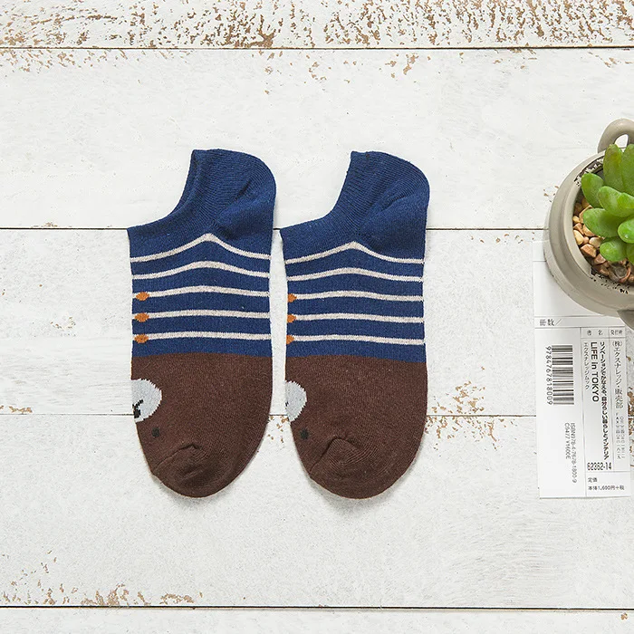 Теплые удобные хлопковые женские носки для девочек низкие невидимые 1 пара = 2 шт.