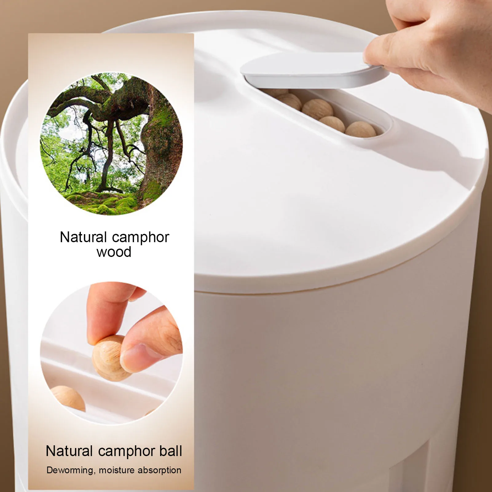 

Food Storage Container Airtight Rice Holder Canister Sealed Bin Large-capacity Household Metering Rice Bucket diplomatic