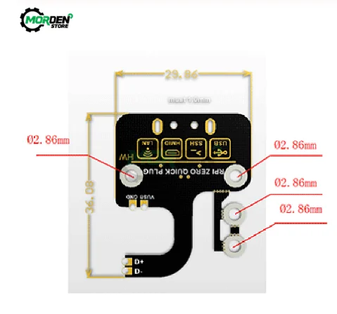 Плата адаптера USB для Raspberry Pi Zero V1.3/Zero W/Zero WH плата расширения Type-A Разъем |