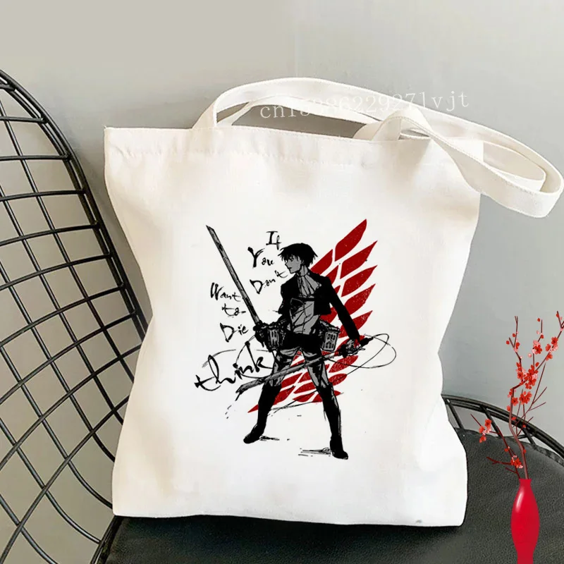 

Attack on Titan shopping bag shopping shopper bolsa bolsas de tela grocery cotton bag sac cabas woven ecobag string grab