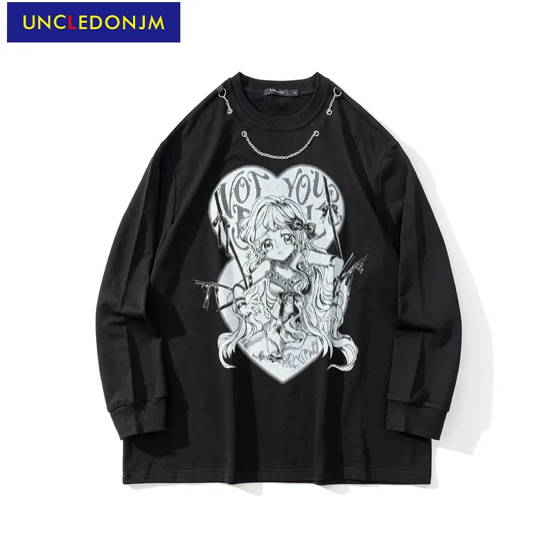 

UNCLEDONJM Anime t shirt streetwear harajuku shirt hip hop graphic t shirts retro t shirt fashion cartoon woman tshirts