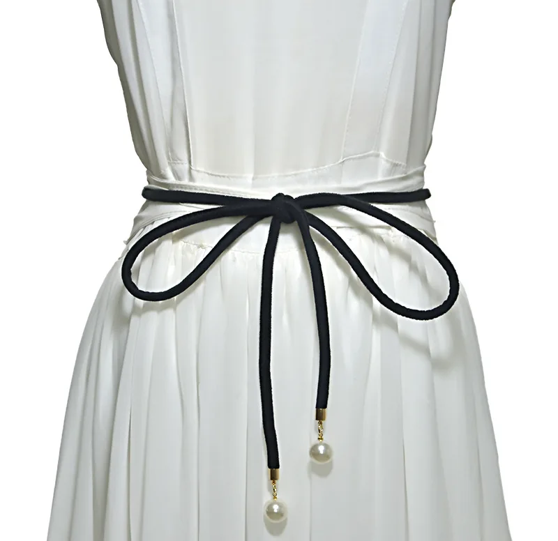 Женский ремень 2020 тонкий пояс с жемчугом для женщин модные декоративная юбка