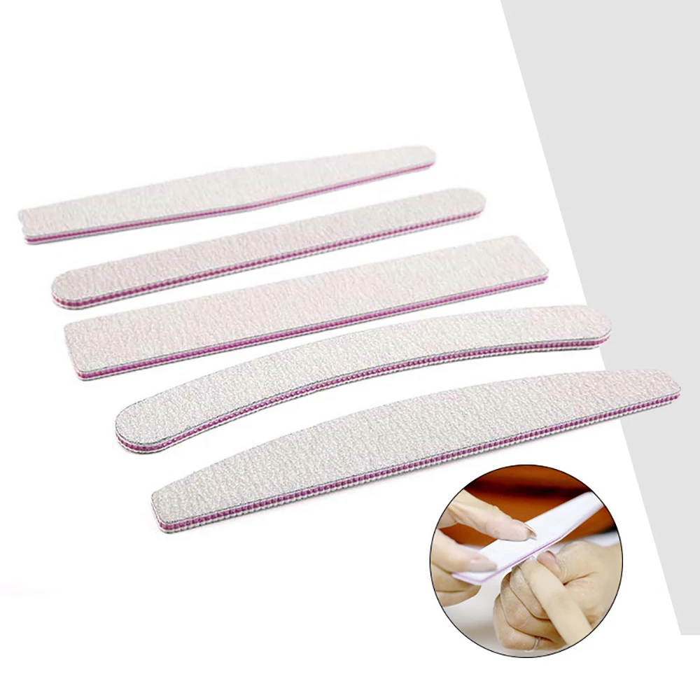 

10pcs Professional Nail Files Double Sides Manicure Pedicure Tools Sanding Buffer Paper Nail Polish 100/180 Grit Nail Art Tools