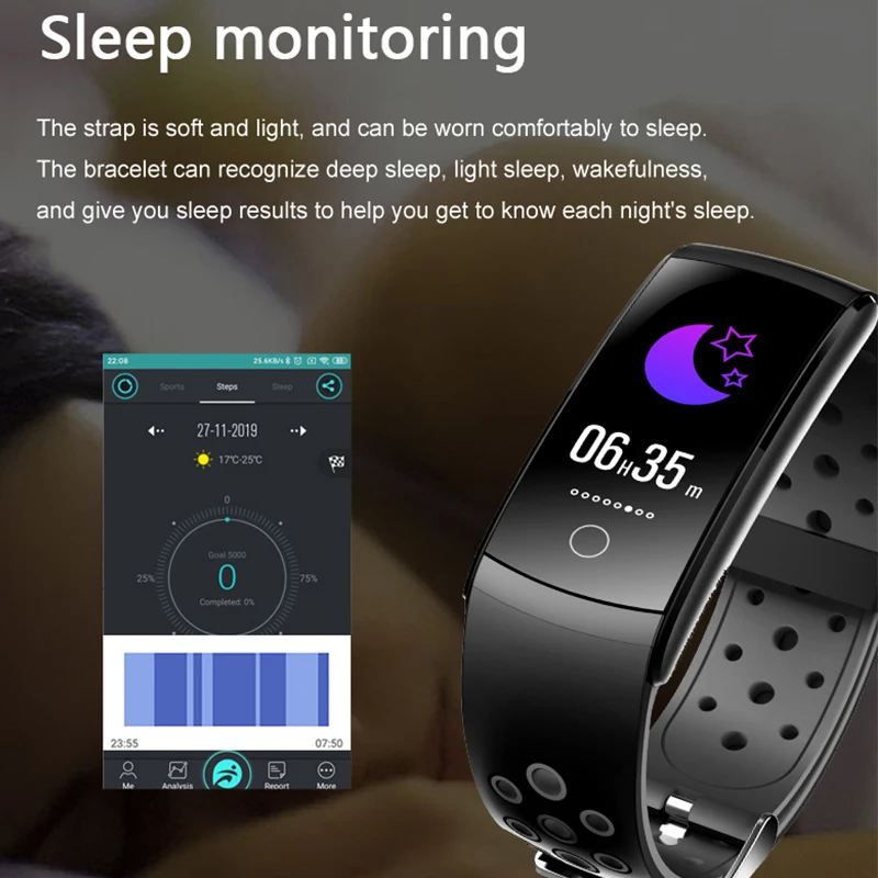 

NEW Smart watch Q8L Men Women Fitness Tracker Bracelet Waterproof Sport Pedometer Fitness Blood Pressure tracker smart Band