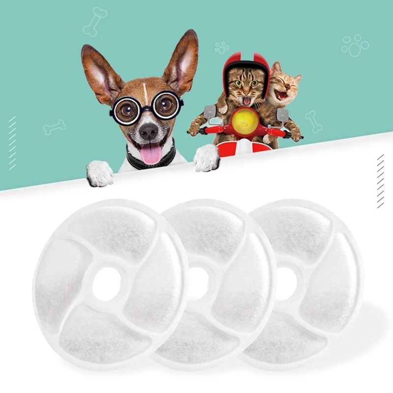 

Cat Water Fountain Filter Replacement Carbon Filters Pad for Pet Water Dispenser T3LE