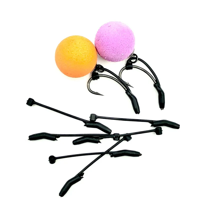 10 шт Карп Рыбалка крюк рукав аксессуары черный D Rig Kickers Line Aligners для буровые