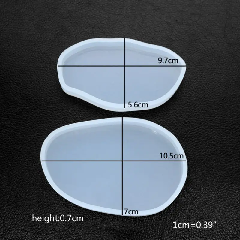 

DIY Crystal Epoxy Resin Irregular Ellipse Coaster Mold L4ME