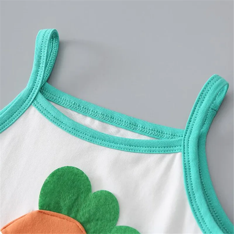 

Sleeveless Newborn Baby Bodysuit Summer Style Infant Baby Girls Clothes Cartoon Bodysuit Twins Baby Boy Clothes Climbing Suit