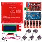 Комплект RAMPS 1,4 Mega 2560 R3 + MK2B + контроллер RAMPS 1,4 + контроллер 2004 LCD + 6x оптический выключатель + 5x DRV8825 для Arduino