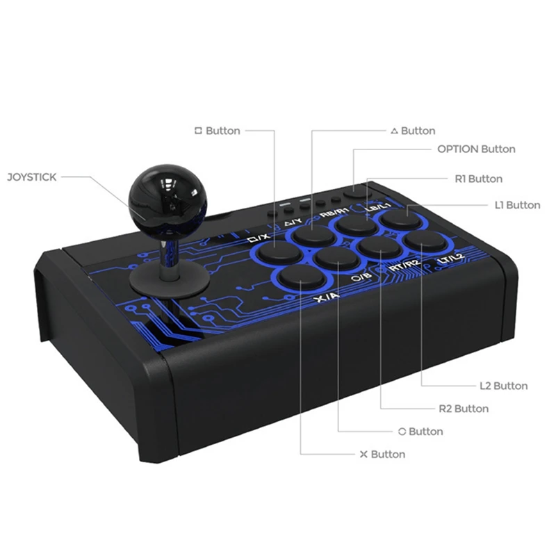

7 in 1 USB Wired Arcade Game Fighting Stick Joystick with Base for PS4/ SWITCH/P3/PC/Android Series / XBoxOne Controller