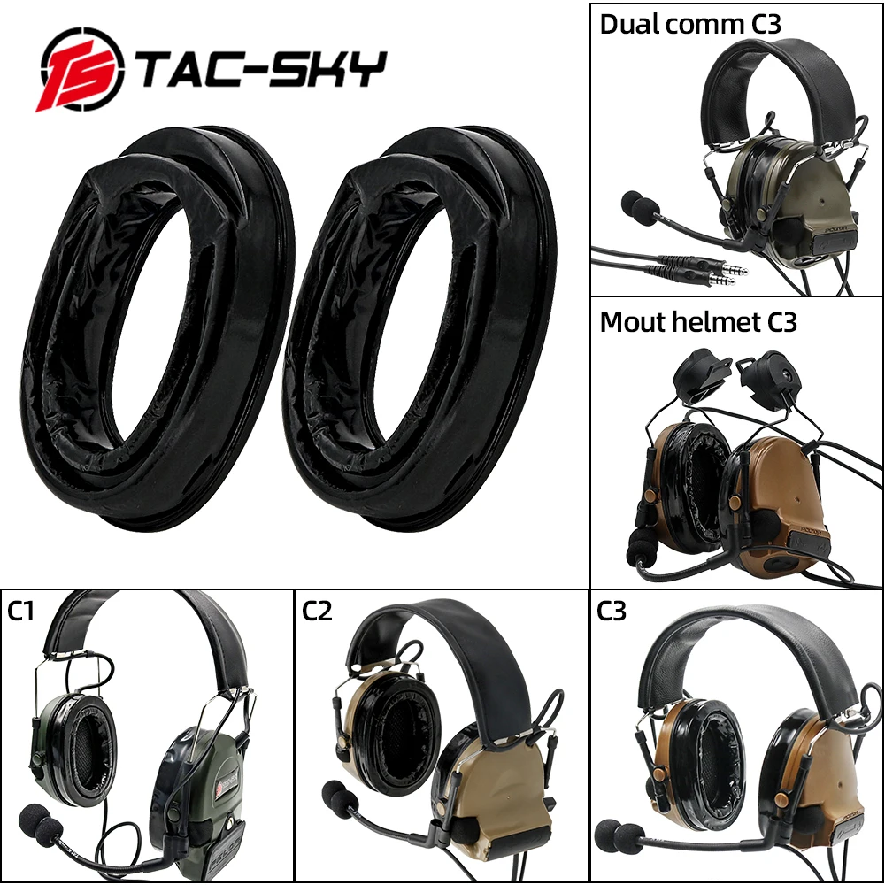 TAC-SKY peltor серии COMATC I II III IV тактические аксессуары для наушников, Прямые очки arm силиконовые ушные подушки наушники