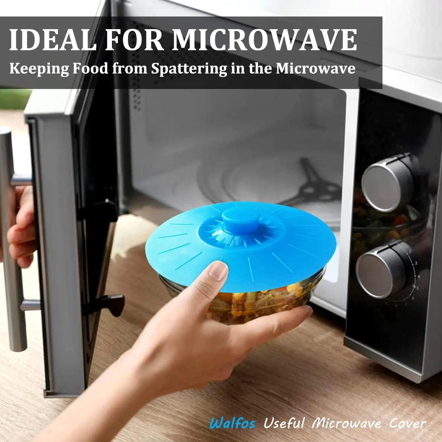 WALFOS Еда Класс силиконовые крышки чаши термостойкие чехол для микроволновой печи