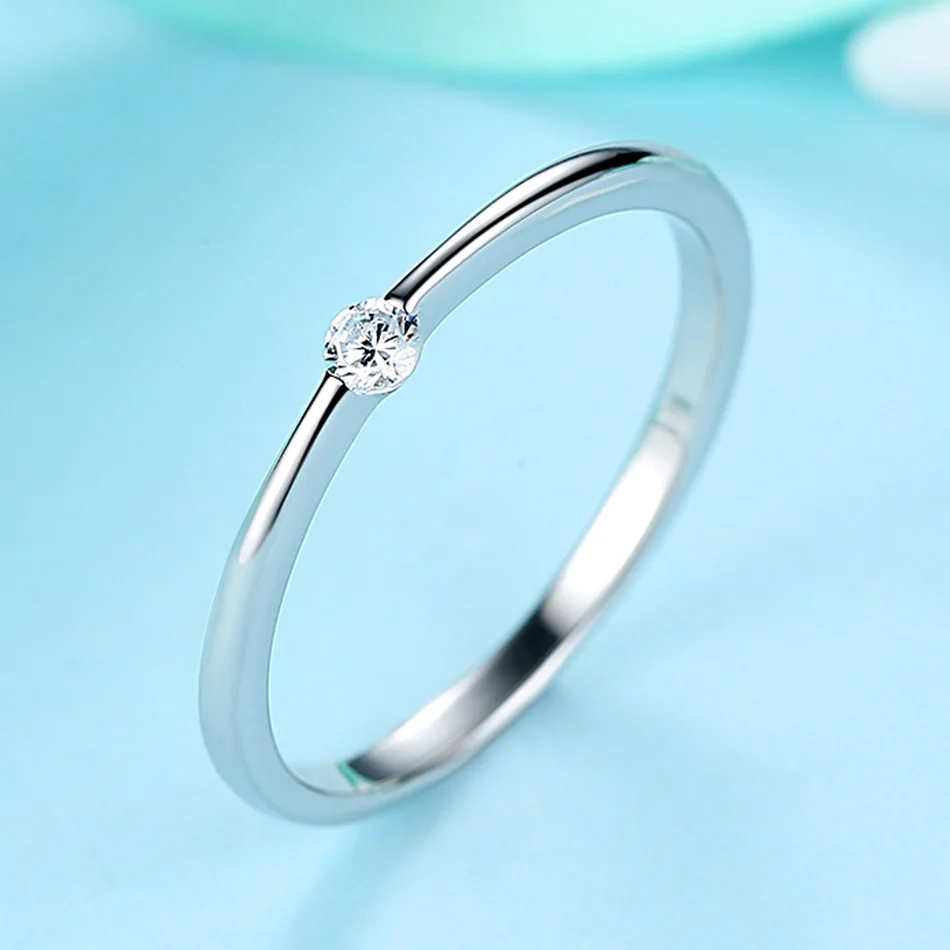 Подлинное кольцо из стерлингового серебра 925 пробы с кубическим цирконием на