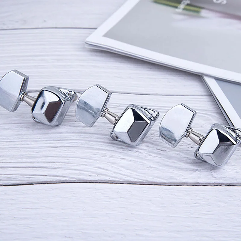 1 Set Hot Selling Guitar String Button 6Pcs Acoustic Guitar Tuning Pegs Tuners Machine Heads Chrome Electric Part 3R3L
