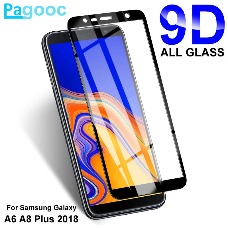 9D полное покрытие из закаленного стекла для samsung Galaxy J2 J4 J6 A6 A8 Plus протектор экрана для samsung A6 A8 защитная пленка