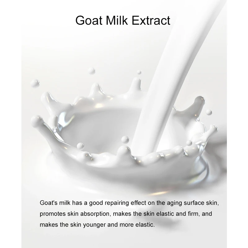 Коллагеновая маска для шеи с кристаллами из козьего молока Женская отбеливающая