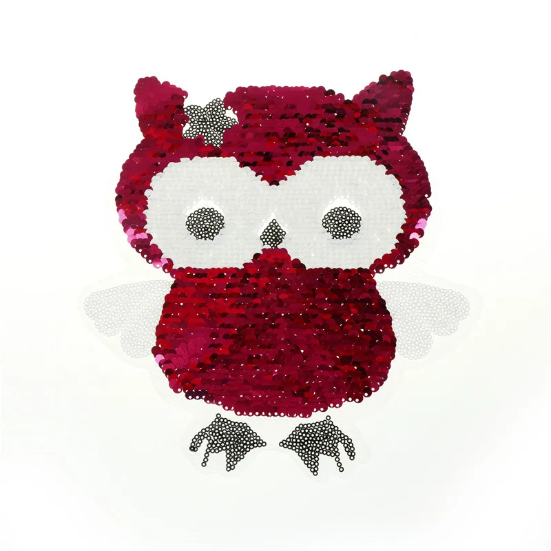 Нашивки с двусторонними пайетками в виде совы 1 шт. | Дом и сад