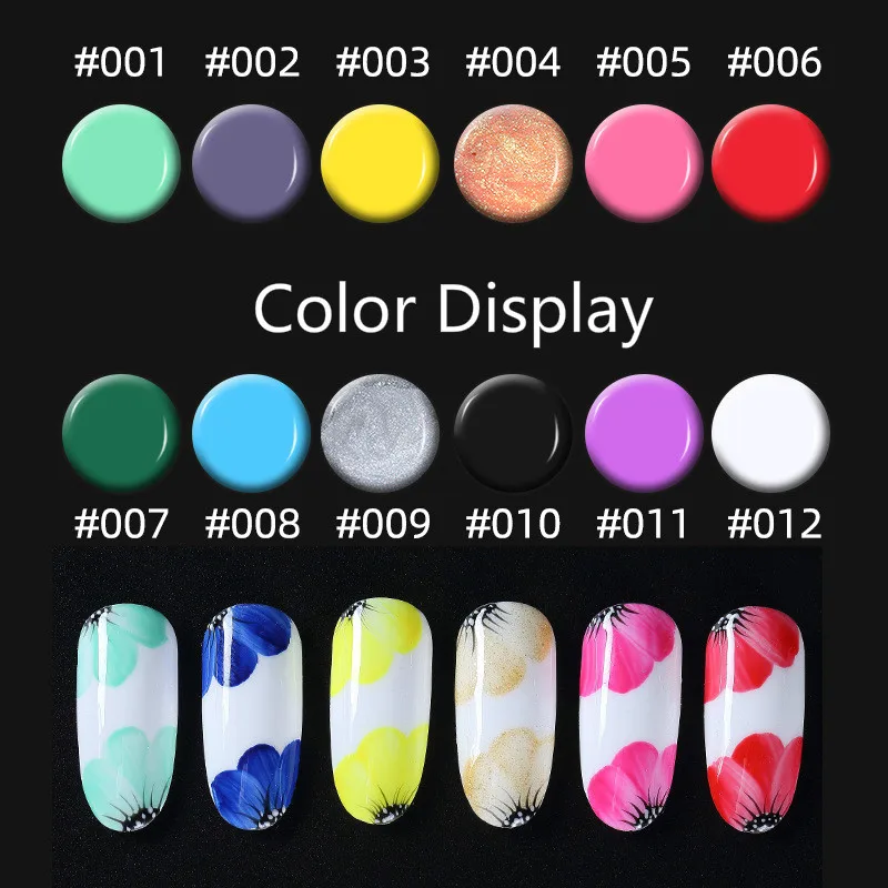 Новый клей для рисования ногтей японский консервированный 12 цветов магазин