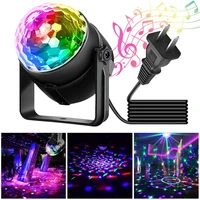 mini disco ball light color changing dj stage lamp sound activated strobe atmosphere lamp party rotating projected dancing light