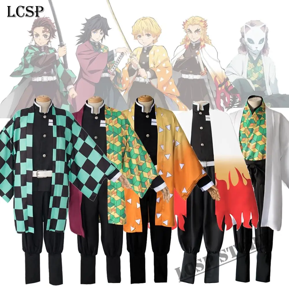 Костюм для косплея LCSP из аниме клинок демонов кимоно no Yaiba Kamado Tanjirou Agatsuma Zenitsu Sabito