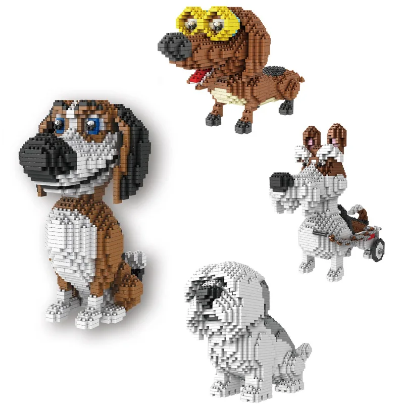 Милые Мультяшные фигурки Ozzy микро бриллиантовый блок щенок Fronky Честер Доу собака