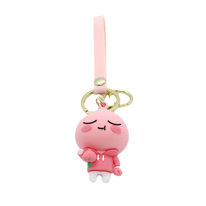 

Korea Edition Cute Fresh Mini Kacao Keychain Creative Peach Key Chain Couples Car Bag Pendant Keyring