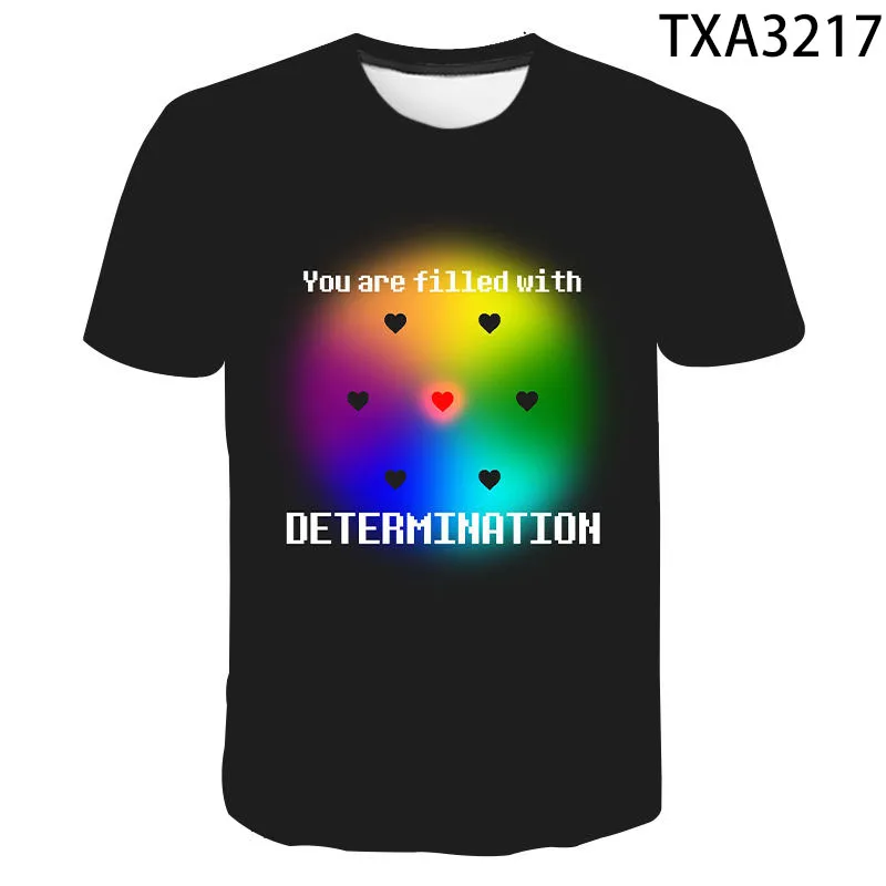 

Games Undertale Printed 3D T-shirt Men Women Children Summer Cool Tee Tops Male Streetwear Cool T Shirt Boy girl Kids