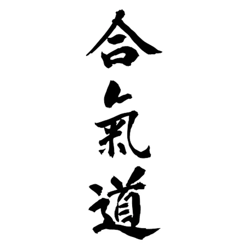 Интересные AIKIDO Kanji Любовь китайские персонажи автомобильные наклейки Стайлинг