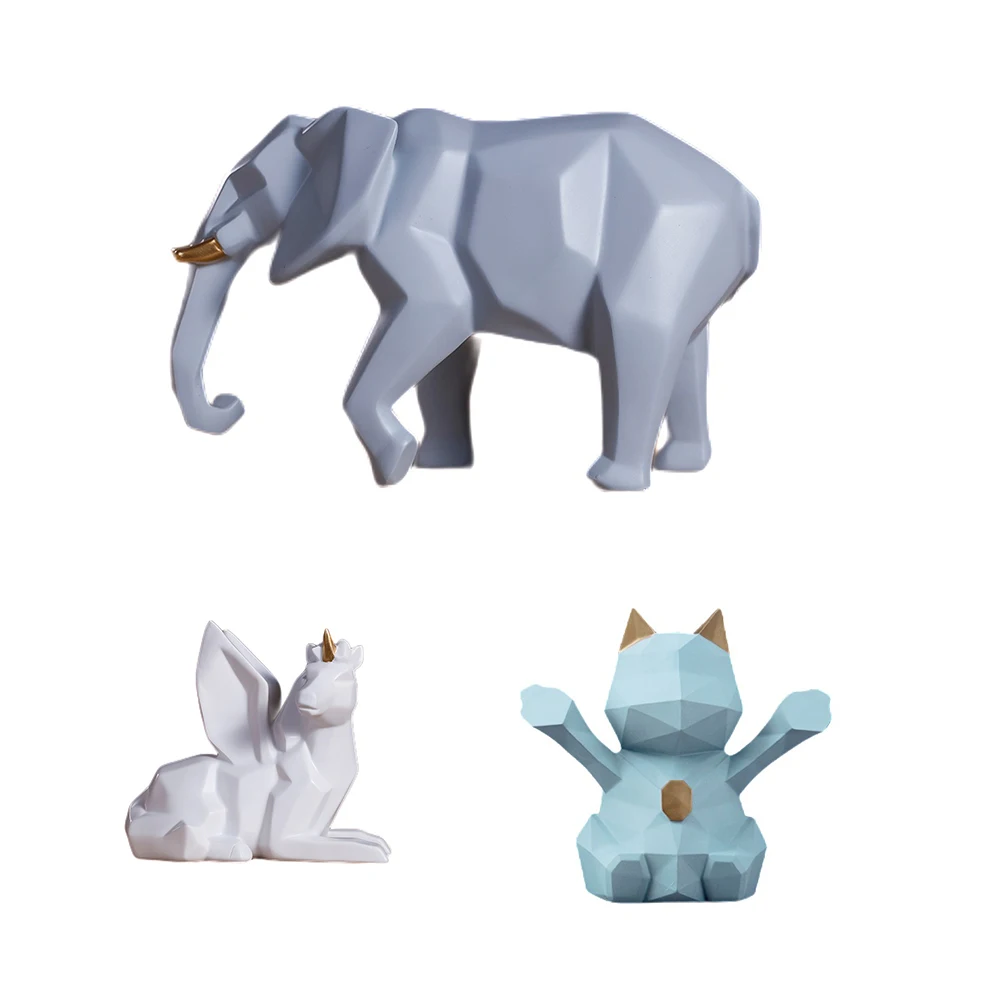 Nordic Elephant Bank Luck Cat / Unicorn Resin Money Flamingo Saving Pot Box Store 800 Coins Free Laser Lettering | Дом и сад