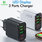 Зарядное устройство FLOVEME с 3 USB-портами и цифровым дисплеем, 15 Вт