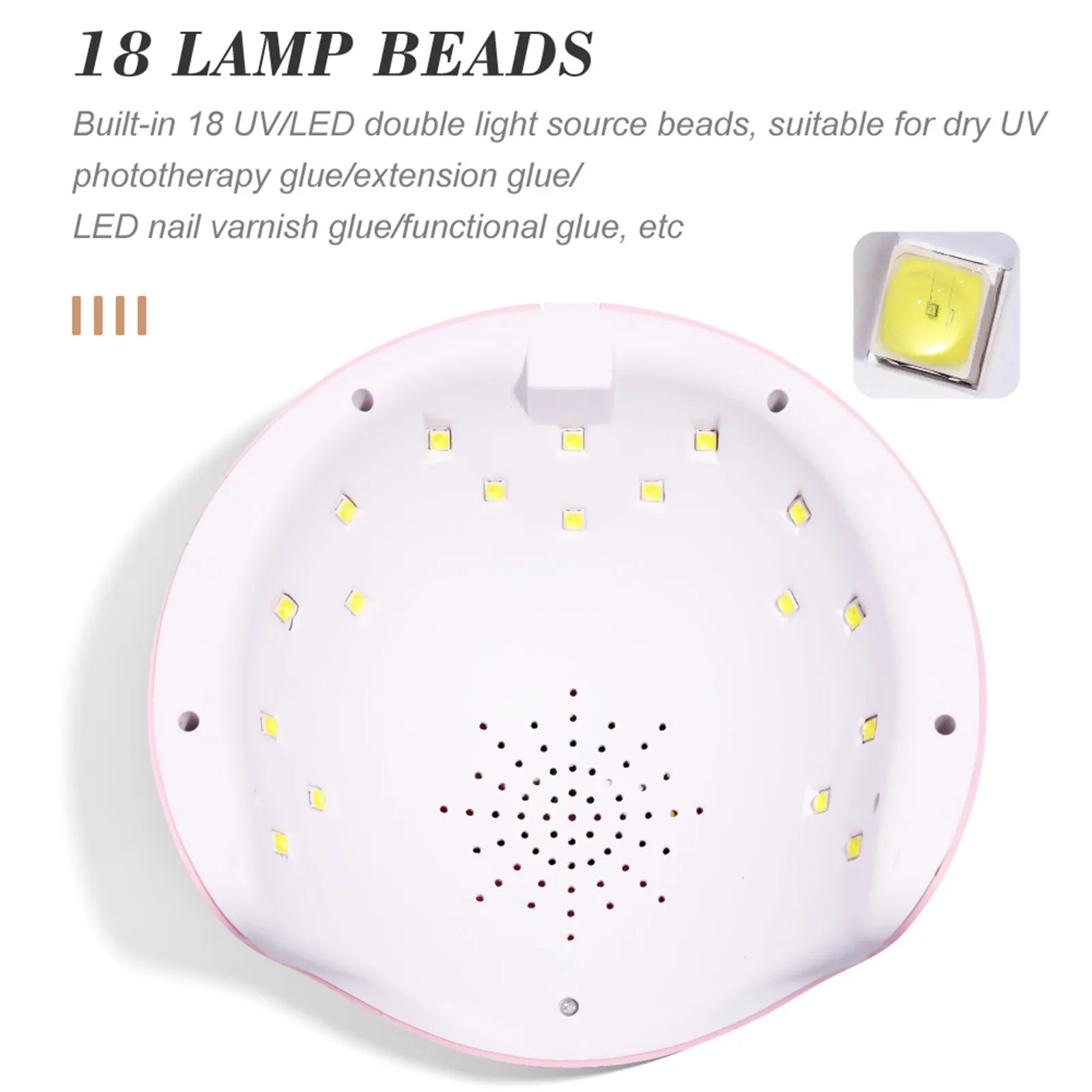 

54w Led Uv Nail Lamp Gel Lacquer Dryer Gelpolish Curing Light Sun Uv Manicure Lamps Led Nail Art Lamp Nail Equipment