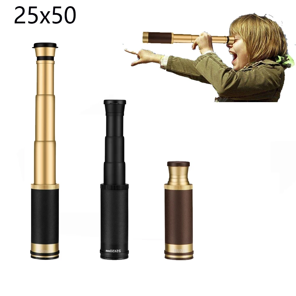

Монокуляр 25x50, портативный, с кожаной сумкой