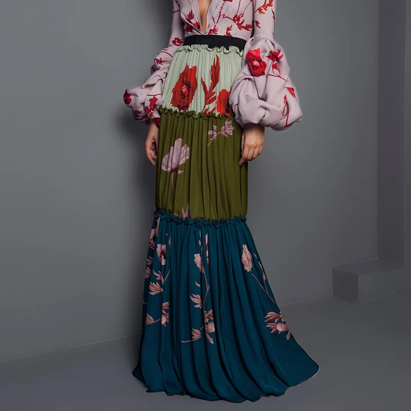 Винтажное женское платье с драпировкой летнее модное вечернее в стиле пэчворк