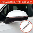 Автомобильный Стайлинг для Audi Q7 SQ7 4M 2016-2019, зеркало заднего вида, Противоударная Декоративная полоса, наклейка из углеродного волокна, аксессуары