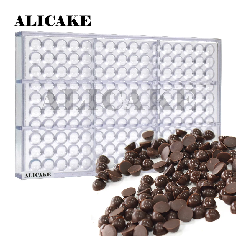 

3D chocolate Beans Tray Sphere Thick Polycarbonate Chocolate Mold for Bakery Cake Form of Chocolate Moulds Baking Pastry Tools