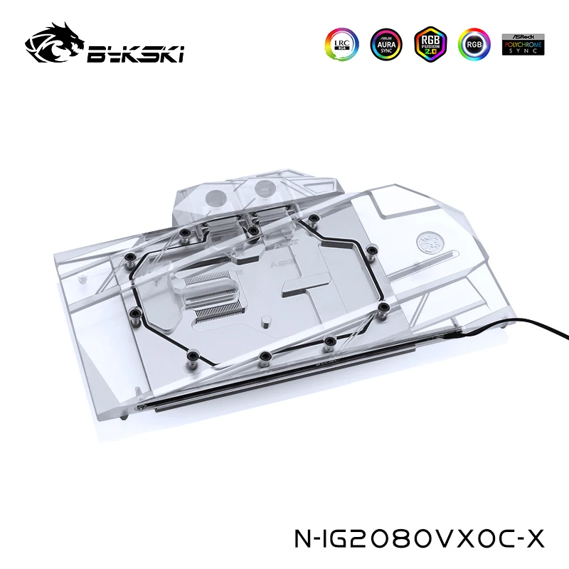 Блок водяного охлаждения Bykski для красочного IGame Geforce RTX 2080/2070 Vulcan X OC GPU Cooler 5v 3pin 12v 4pin
