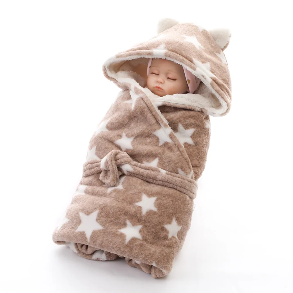 cute Animal shape baby hooded bathrobe towel baby receiving fleece blankets neonatal hold to be Children kids infant bathing