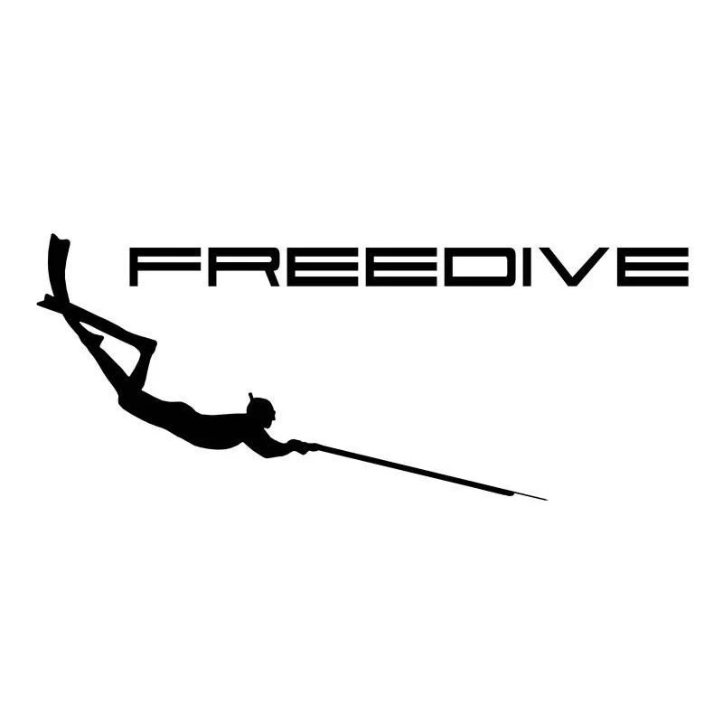 

17.8CM*7.2CM Spear Fishing Sticker Wetsuit Pneumatic Speargun Freediving Snorkel Car Stickers And Decals