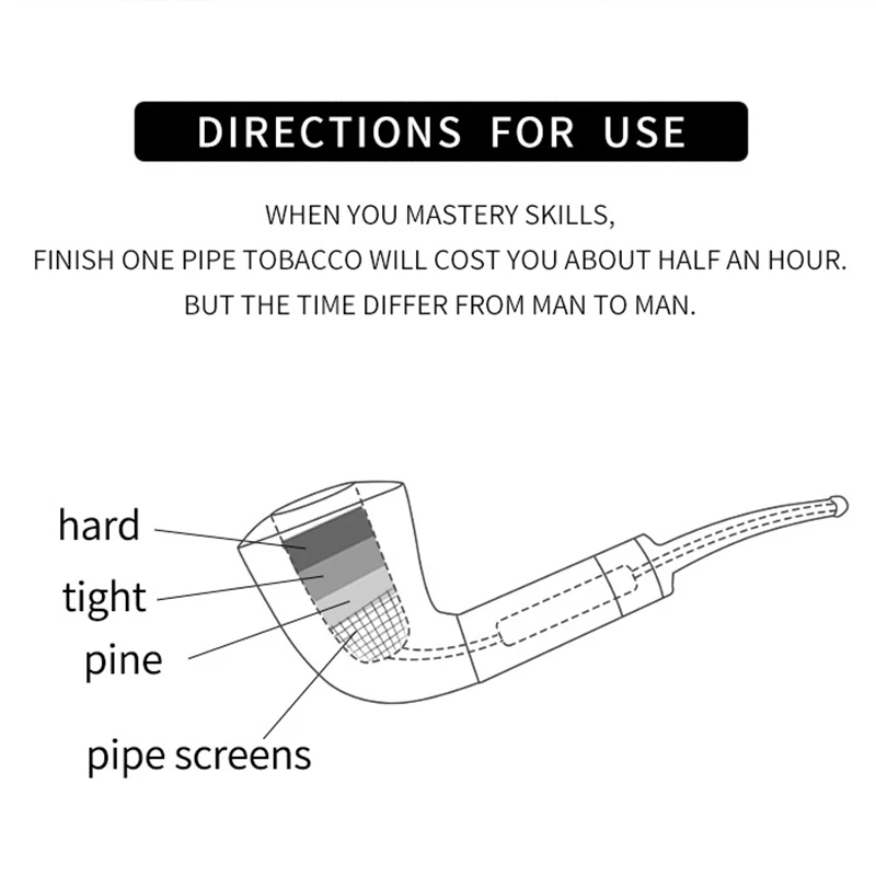 

41.2cm Handheld Bakelite Long Tobacco Pipe Smoke Filter Cigarette Pipe Dry Smoking Accessories Tools Portable with Gift Box