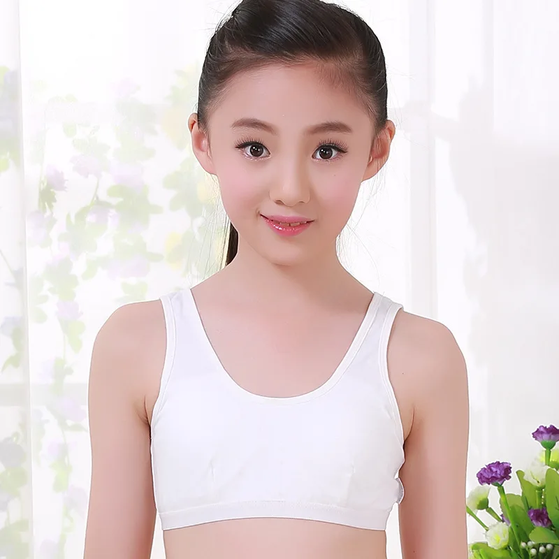 

Girls Quality Bra Cotton Ring Underwear Vest Student Wrapped Chest Healthy Teen Girl Underwear Top Tanks Bras Size 70A-90A