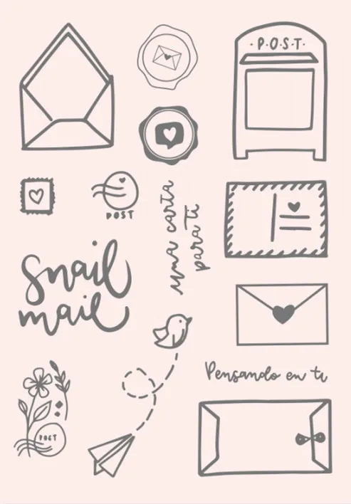 

Spanish stamp Clear Stamp for Scrapbooking Transparent Silicone Rubber DIY Photo Album Decor 629