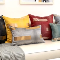 modern light luxury cushion covers yellow black striped bed waist pillowcases home party decoration red pillow cases covers