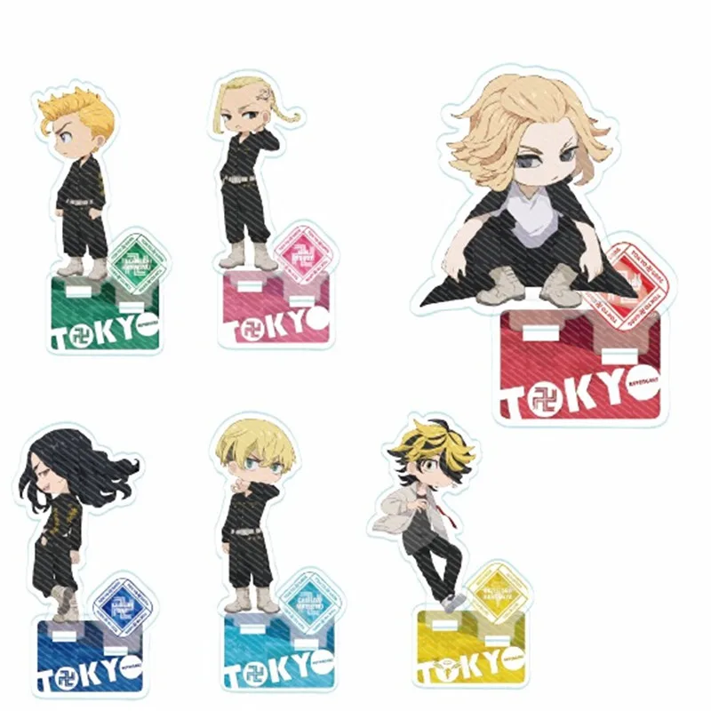 

Anime Tokyo Revengers Character Figure Stand Model Cosplay Manjiro Ken Takemichi Hinata Plate Acrylic Figure Model Props Keyring