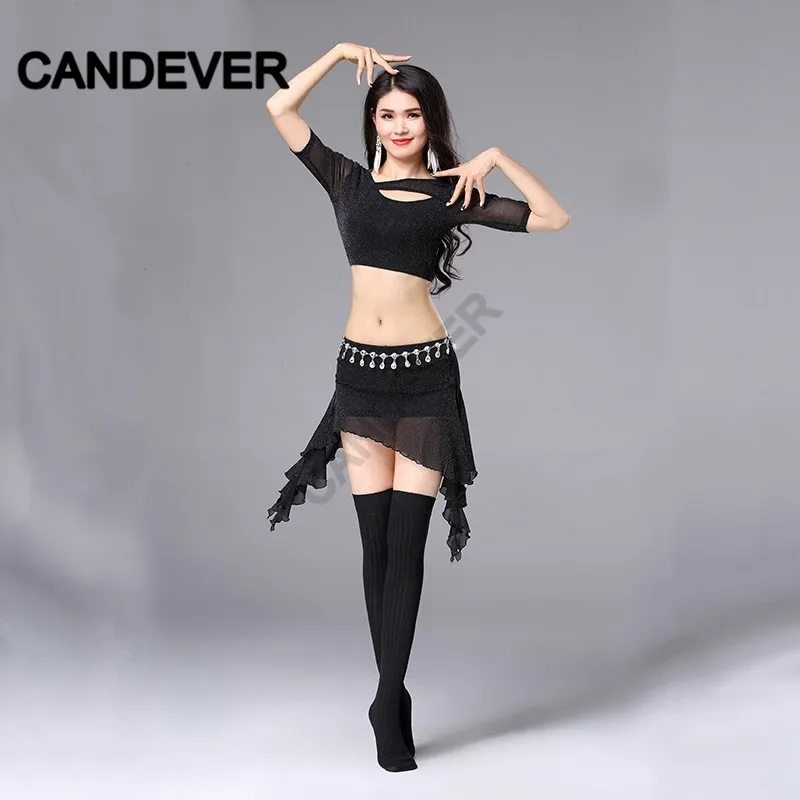 Женский костюм для танца живота комплект из топа и юбки профессиональный