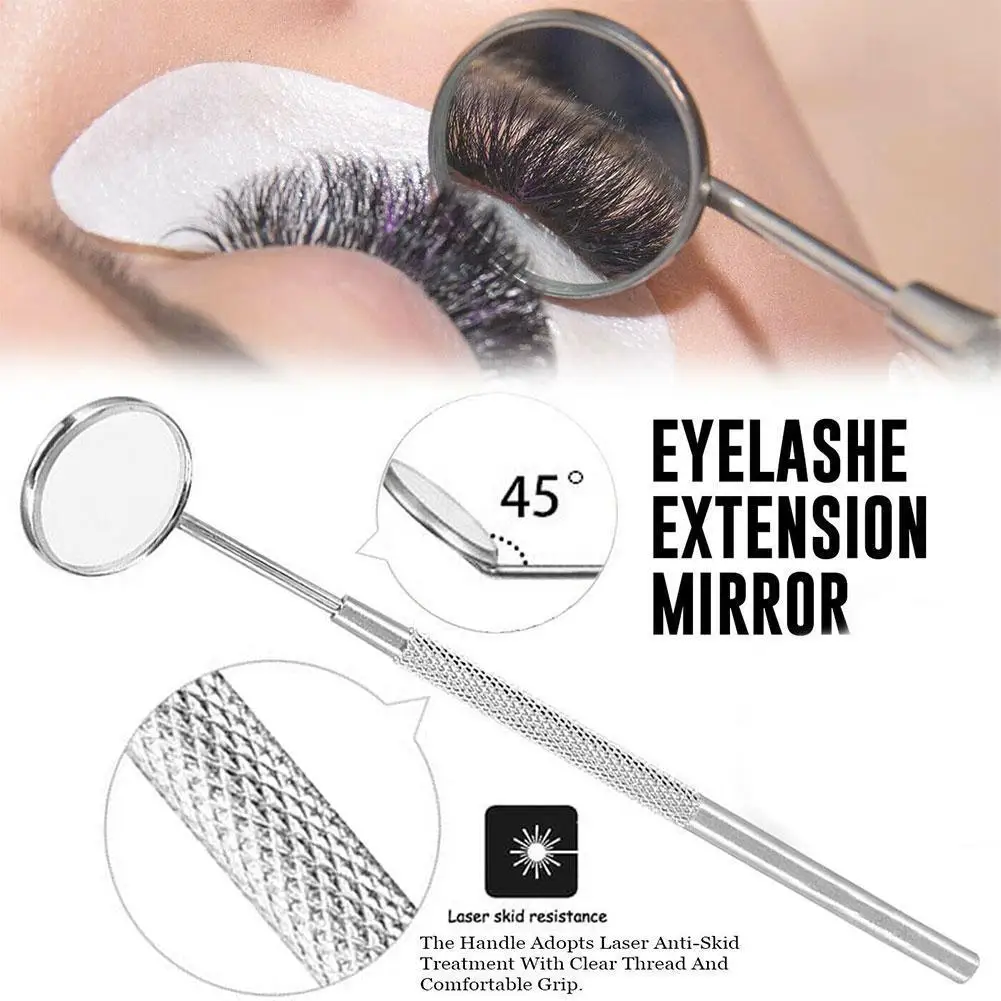 

Magnifying Checking Eyelash Extension Grafting Mirror Mouth Eyelashes Care Tool Handle Makeup Plastic Teeth Steel F3Z6