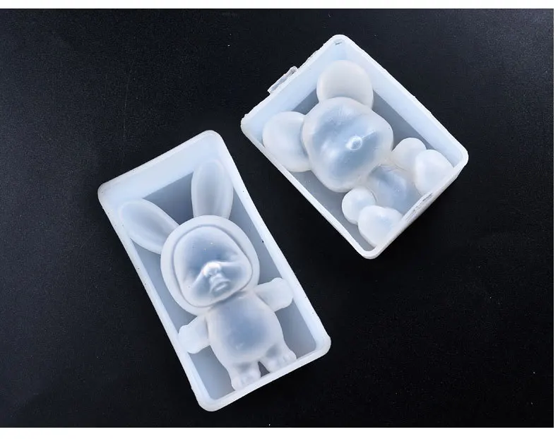 Форма для торта с милыми животными собака мишка силиконовая форма в виде кролика